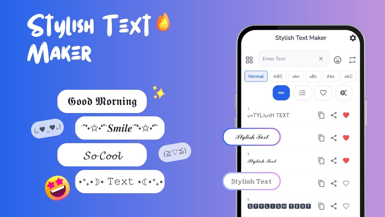 Stylish Text Maker App - Cool & Fancy Text Fonts