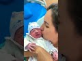 New Born Baby Kisses Mom Newborn Emotional Baby