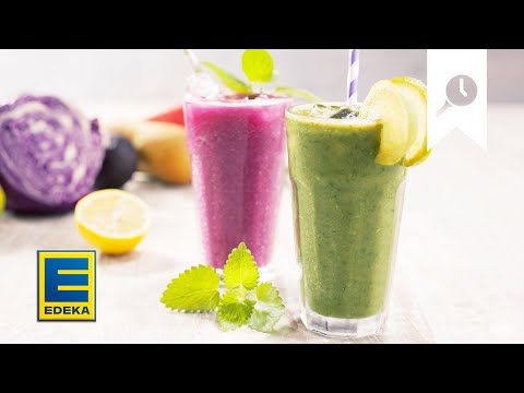 Smoothies selber machen | Lila & grüner Smoothie | EDEKA