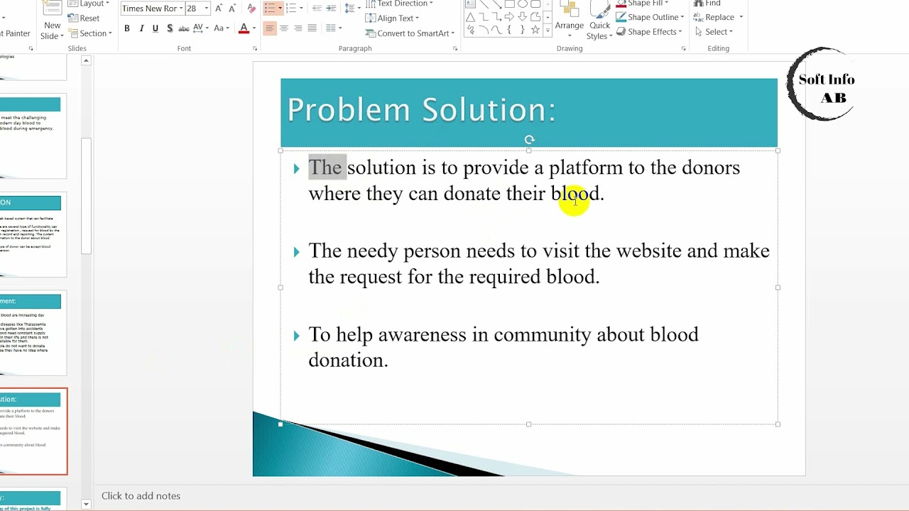 presentation for blood donation system | fyp presentation for blood bank management system