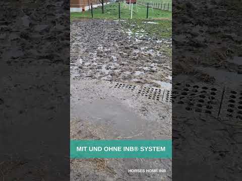 Mit und ohne INB® System  #horseshome #inbsystem #inbplatten #matsch #pferd #nachhaltig #paddock