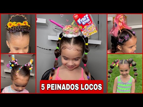 5 IDEAS DE PINADOS LOCOS Y DIVERTIDOS PARA NIÑAS🤪🤙🏻 Crazy hair day