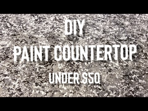 How To Paint Countertop Faux Granite Under $50 DIY...