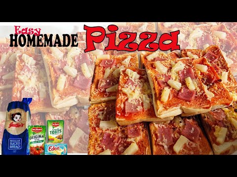 Easy Homemade Pizza/Easy Hawaiian Pizza Using Slice Bread