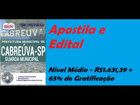 Apostila do Concurso Guarda Municipal Prefeitura Cabreúva 2017