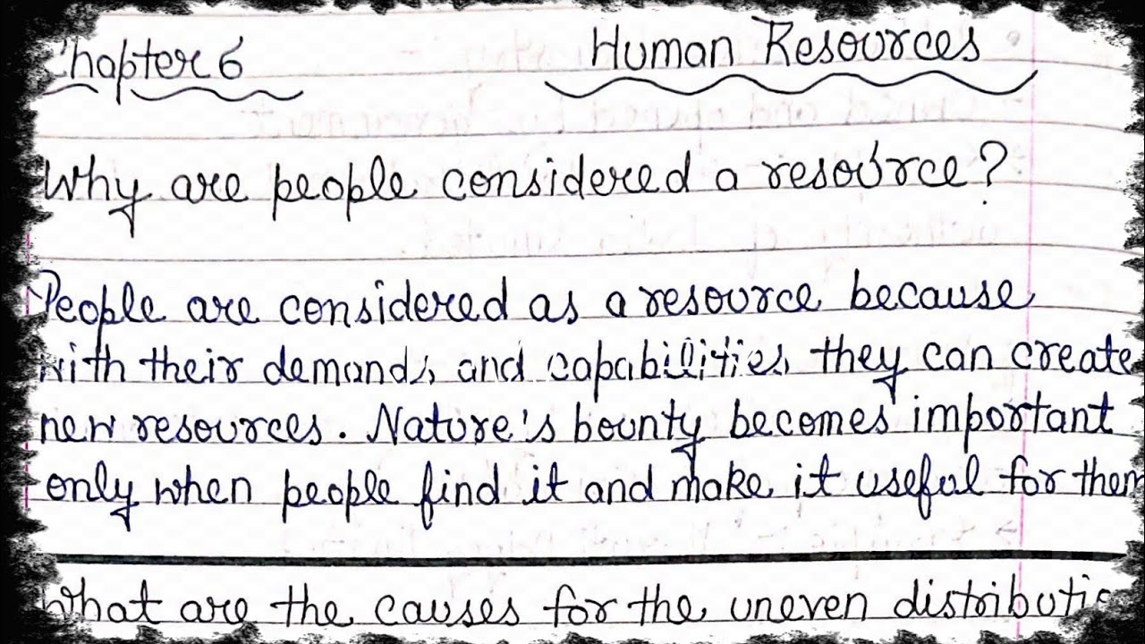 NCERT : Class 8 Geography Chapter 6 Human Resources 📚 Questions - Answers Short Answer