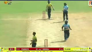 Karbhonn Andhra T 20 dheeraj Kumar hard hitting  half century in 21 balls