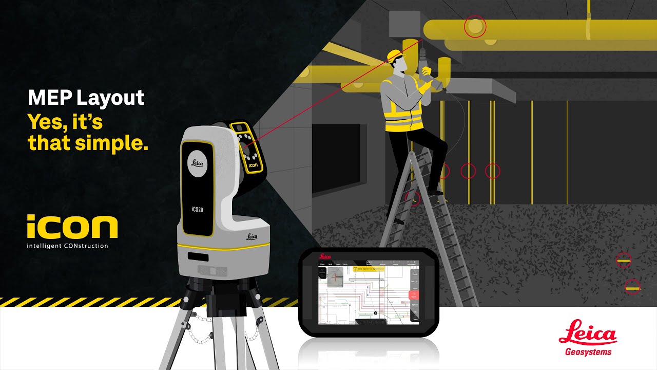 Watch: Leica iCON iCS50 layout workflow on site