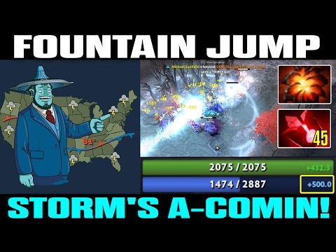 WTF Storm Spirit Fountain Jump 500 mana/sec by Abed - Top MMR Pro Player | Dota 2