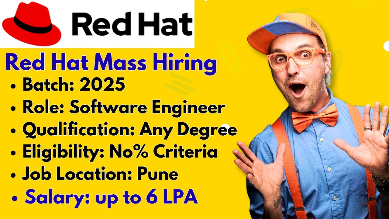 Red Hat is hiring 2025 batch | Software Engineer | No% criteria | #itjobs2026 #itjobs #jobsearch