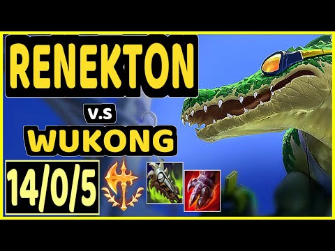 ALPHARI (RENEKTON) vs WUKONG - QUADRAKILL 14/0/5 KDA TOP GAMEPLAY - EUW Ranked GRANDMASTER