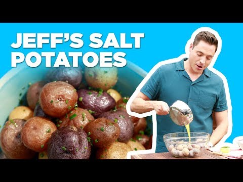 Jeff Mauro Makes Salt Potatoes with Butter and Chives | The Kitchen | Food Network