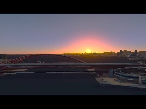 4K 360° esférico (VR) [Kobe City/Google Earth Studio] 2023/11/18 (sábado) ☆ Harbor Highway (Harbour Highway)