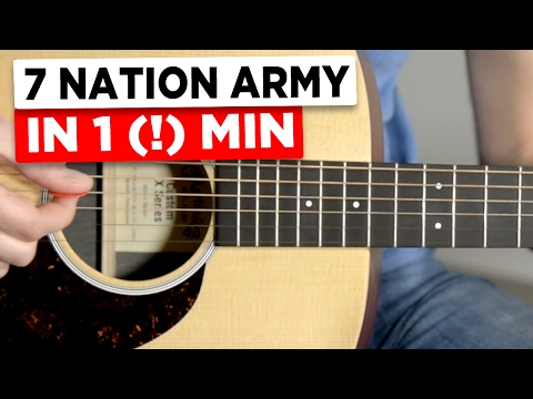 Learn to play guitar for beginners - 7 Nation Army - very easy!!