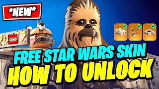 How to UNLOCK CHEWBACCA For FREE & ALL FREE REWARDS in Fortnite X STAR WARS (LEGO Pass)
