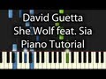 David Guetta feat. Sia - She Wolf Piano Tutorial ...