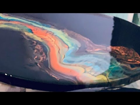 98- A negative Space swipe NSS. Bloom technique. Acrylic pouring. Fluid Art. Acryl gieten