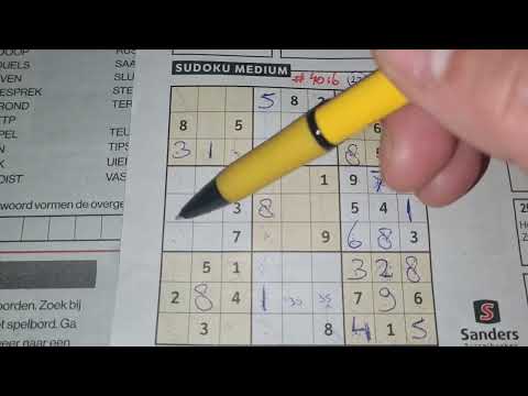 Our Daily Sudoku practice continues. (#4016) Medium Sudoku. 01-22-2022