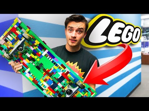 I Built A Life Sized Lego Skateboard! Video