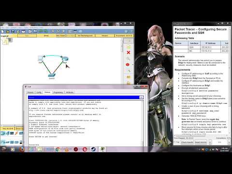 11.2.4.5 Packet Tracer  [ Configuring Secure Passwords and SSH ]