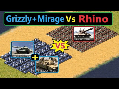 Grizzly + Mirage vs Rhino - Same Cost - Red Alert 2