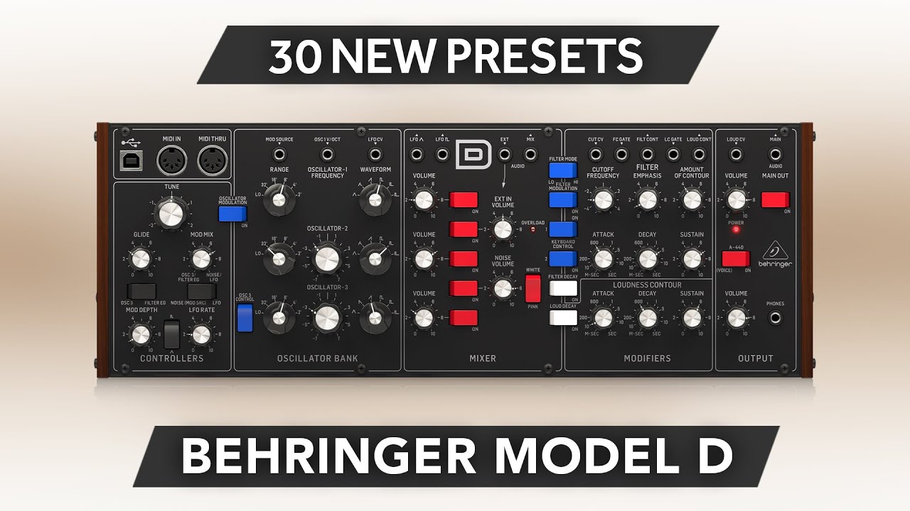 Basalt Sound Bank 30 Analog Patches For Behringer Model D Basalt Sound Bank 30 Analog Patches For Behringer Model D