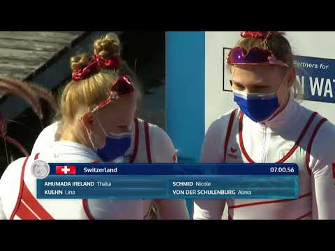 2021 European Rowing Junior Championships JW4x Victory ceremony