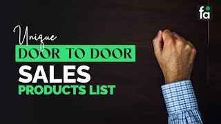 Best-selling unique door to door sales products list