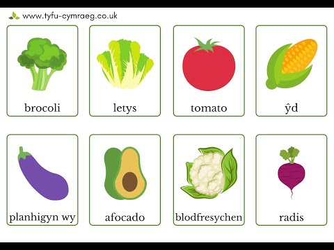 Llysiau - Vegetables Easy Welsh Pronunciation lesson - Dysgu Cymraeg 00821