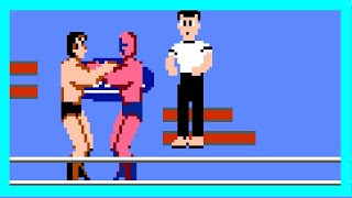 Pro Wrestling (NES) video game | full session with each character for 1 Player 🎮