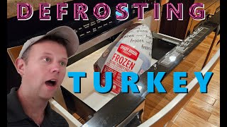 How to Defrost a FROZEN Turkey FAST! also Best Way to Thaw Turkey & Season it.