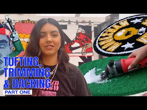 Tufting, Trimming & Backing - Day in the studio (Part One)