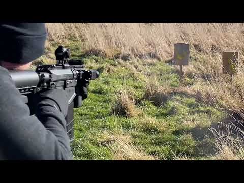 Valken M17 Magfed shooting/ testing high velocity with paintballs