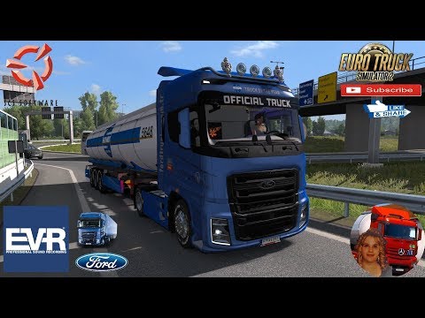 Euro Truck Simulator 2 (1.36) Ford F-Max EVR Sound Road to Mannheim + DLC's & Mods