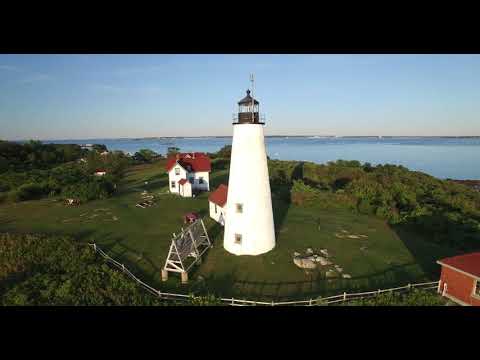 Drone video of Bakers Island in Salem Massachusetts