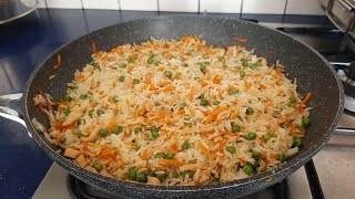 RISOTO DE FRANGO RÁPIDO E GOSTOSO