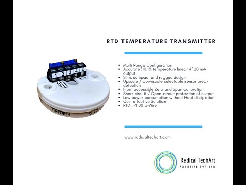 Radical techart 24 dc rtd temperature transmitter, model nam...