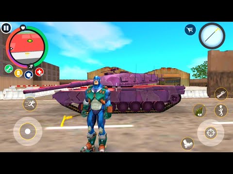 Rope hero fight pinky tank with military | Rope hero vice town new game | Games on android new game