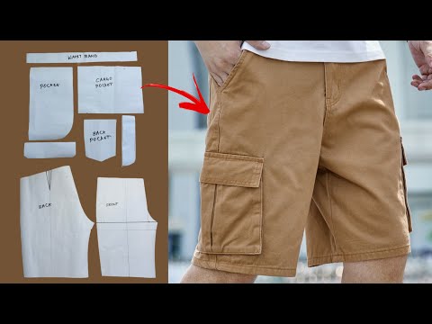 How to Cut and Sew a Cargo Short (Unisex)  Male and Female PART ONE-Pattern Drafting