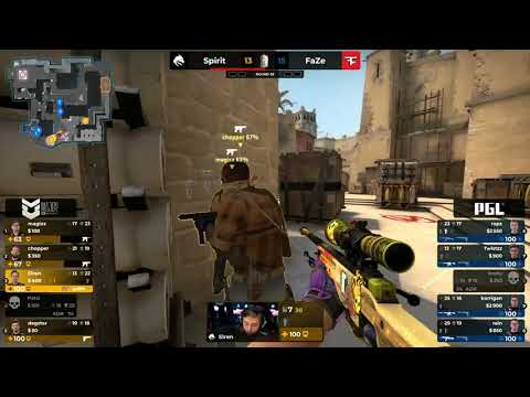 S1ren 4k in eco round tries to save Spirit but ropz is ropz Faze vs Team Spirit