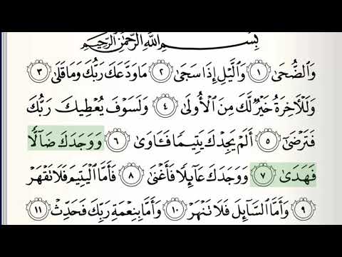 Surah - 93 - Ad-Dhuhaa - Accurate Tajweed recitation of Quran - Mahmoud Khaleel Al-Hussary