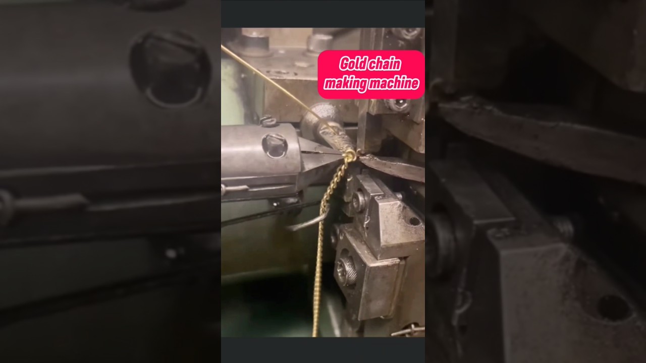 Making a Gold Chain with an Automatic Machine. #shorts #gold #jewellery #automation #satisfying