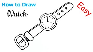 How to Draw a Clock | Clock Drawing Easy | Watch Drawing For Kids
