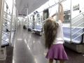 Ari Bailando Adentro Del Subway F