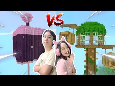 Build Battle Tree House With My Husband! [Minecraft Indonesia]