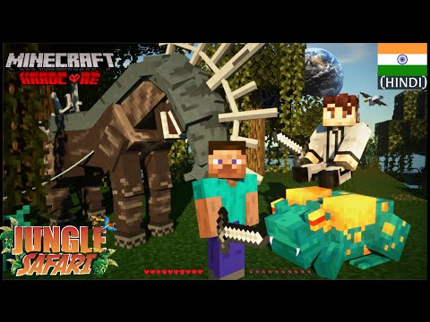 I SURVIVED AND TAMED MOST POWERFUL ANIMAL IN WHOLE JUNGLE SAFARI WORLD | EP-8 | MINECRAFT[HINDI]