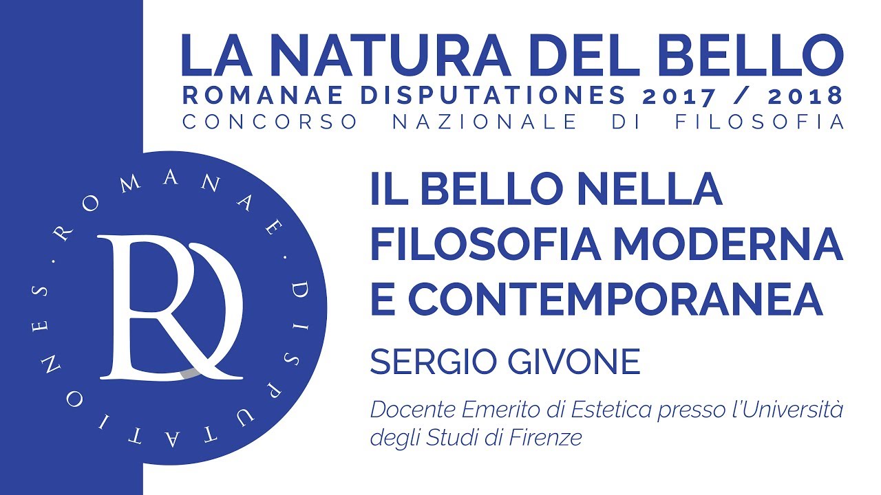 RD2018: Givone - Il bello nella filosofia moderna e contemporanea