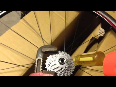 How to remove bike cassette without special tools (improved
