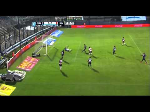 Cavenaghi se perdió el primero. Gimnasia 0 - River 0. Fecha 7. Primera División 2015. FPT