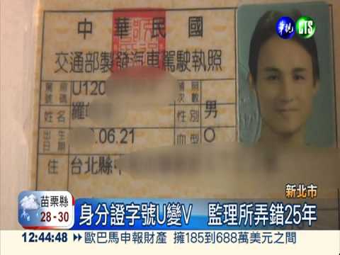 身分證字號搞錯 烏龍罰單接不完